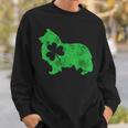Shetlandheepdog シェルティ セントパトリックデー メンズ シャムロックドッグ スウェットシャツ 彼への贈り物