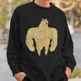 Swole Doge Meme Buff Doge Meme スウェットシャツ 彼への贈り物