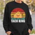 Taco King For Tacos Lover メキシカンタコス ファニー タコス サンセット スウェットシャツ 彼への贈り物