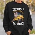 Tacocatpeled Backward シャツ シンコ・デ・マヨ 猫 タコス好き スウェットシャツ 彼への贈り物