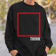 Think Outside The Box 哲学者、本好き、オタクのためのデザイン スウェットシャツ 彼への贈り物