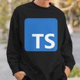 Typescript プログラミングロゴ Tsロゴ プログラマーへのギフトに スウェットシャツ 彼への贈り物