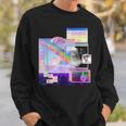 Vaporwave 美的pc トリッピーアート 90年代コンピューター スウェットシャツ 彼への贈り物