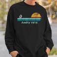 Vintage Amity 1975 Sunset Retro Sailboat Summer Vibes Sweatshirt Gifts for Him