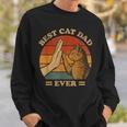 Vintage Best Cat Dad Ever Cat Lover Father's Day Sweatshirt Gifts for Him