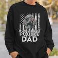 Vintage Usa Flag World's Best Poodle Dog Dad Fathers Day Sweatshirt Gifts for Him