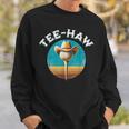 Western Haw Y'all Golf Ball Cowboy Southern Retro Sweatshirt Gifts for Him