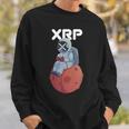 Xrpかわいい月の男暗号通貨電話トレーダー スウェットシャツ 彼への贈り物