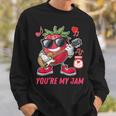 You're My Jam ファニーストロベリー ギターを弾く スイートハートジャム スウェットシャツ 彼への贈り物