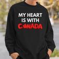 「My Heart Is With Canada」 – カナダ人と強く立つ スウェットシャツ 彼への贈り物
