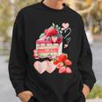 いちご ショートケーキ スイーツ デザート かわいい 春 お菓子、おしゃれ、パティシエ、ハート、カジュアル スウェットシャツ 彼への贈り物