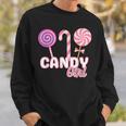 おもしろロリポップ アート キャンディ ロリポップ 恋人 メンズ レディース キッズ スウェットシャツ 彼への贈り物