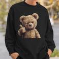 かっこいいテディベア 親指付き スウェットシャツ 彼への贈り物