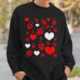 かわいいてんとう虫とハートのてんとう虫柄 スウェットシャツ 彼への贈り物