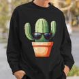 かわいいサボテン 鉢植え サボテン スウェットシャツ 彼への贈り物