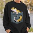 かわいいヒョウゲッコ トカゲ爬虫類 ヒョウ ヤモリのお父さん用 スウェットシャツ 彼への贈り物