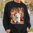 かわいい子犬の動物のクリスマス–サモエド犬のグラフィック スウェットシャツ 彼への贈り物