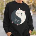 かわいい猫と一緒に陰陽師のサイン I Karma Yoga Cat スウェットシャツ 彼への贈り物