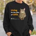 ねこのために生きてる 猫 かわいい キジトラ猫 Cat スウェットシャツ 彼への贈り物