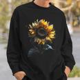 ひまわり ボタニカル 自然 アート フラワーガーデン ギフト スウェットシャツ 彼への贈り物