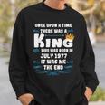 むかしむかし、王様がいました。1977年7月誕生日 スウェットシャツ 彼への贈り物