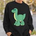 ゆるい恐竜のキャラクターイラスト_ブラキオサウルス スウェットシャツ 彼への贈り物