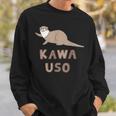 ゆるカワウソさん Otters オッターズ はろー”【No27】コツメカワウソ グッズ かわいい イラスト スウェットシャツ 彼への贈り物