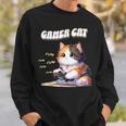 わがままゲーマー猫 ゲーム好き かわいい おもしろ マンガ アニメ オタク スウェットシャツ 彼への贈り物