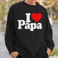 アイラブハートパパ父の日パパパパ スウェットシャツ 彼への贈り物