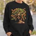 アフロ ブラック メラニン スキントーン メデューサ ヘビ ヘアスタイル スウェットシャツ 彼への贈り物