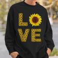 イエロー ひまわり ラブフラワー ひまわり 花柄 かわいい スウェットシャツ 彼への贈り物