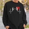 イスタンブールのスカイライン Heartbeat Turkey ブルーモスク Heart Istanbul 長袖tシャツ スウェットシャツ 彼への贈り物