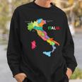 イタリア地図ブーツ 国旗 イタリア スウェットシャツ 彼への贈り物