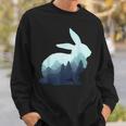 ウサギ バニー 野ウサギ 動物 野生 芸術的 グラフィック 自然 スウェットシャツ 彼への贈り物