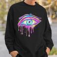 エジプトのホルスの目 トリッピー サイケデリック アート 宇宙 シュール スウェットシャツ 彼への贈り物