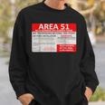 エリア51 フェイクミリタリーサイン スウェットシャツ 彼への贈り物