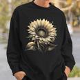 エレガントなビンテージひまわり植物芸術 スウェットシャツ 彼への贈り物