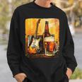 エレキギター好きのための酒とビールのロックギター スウェットシャツ 彼への贈り物