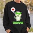 カッパくん『ハート』河童【どうぶつフレンズ】妖怪 ゆるくて かわいい キャラクター イラスト スウェットシャツ 彼への贈り物