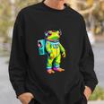 カラフルなカエルの宇宙飛行士キャラクター スウェットシャツ 彼への贈り物