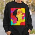 カラフルなドリームスケープ – シュールな顔と抽象的な波 スウェットシャツ 彼への贈り物