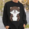 カワウソの赤ちゃん 動物 かわいい シンプルな小さなカワウソ スウェットシャツ 彼への贈り物