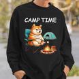 キャンプ Camp Time アウトドア 焚火 おもしろ 犬 柴犬好き 柴犬 名言 文字 面白い ふざけた ネタ スウェットシャツ 彼への贈り物