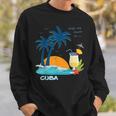 キューバ 熱帯の風景 ハバナ ギフト お土産 カリブ海 ヤシの木 冒険 スウェットシャツ 彼への贈り物