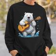 クマがアコースティックギターを弾くクマのギタリスト スウェットシャツ 彼への贈り物