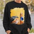 クラシックブルーヨーヨーの猫 スウェットシャツ 彼への贈り物