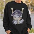 グレー 兎 うさぎ 抱っこ 抱っこ紐 スウェットシャツ 彼への贈り物