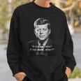 ケネディ大統領jfk民主党アメリカ引用 スウェットシャツ 彼への贈り物