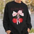 コケット さくらんぼのリボン ビッグチェリー エネルギー キュート コケット スウェットシャツ 彼への贈り物