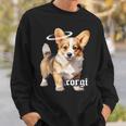 コーギー 天使 子犬 水彩 スウェットシャツ 彼への贈り物